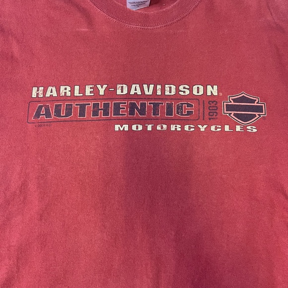 Harley Davidson Burnt Orange T-shirt Ohio Used Size Large - Picture 3 of 5